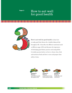 Eating well for good health