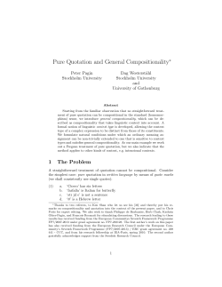 Pure Quotation and General Compositionality