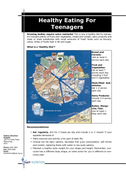 SAH Healthy Eating for Teenagers