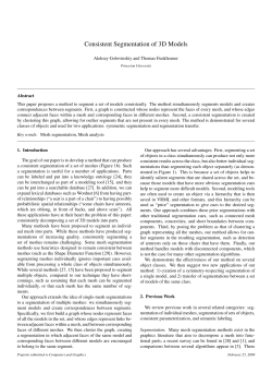 Consistent Segmentation of 3D Models