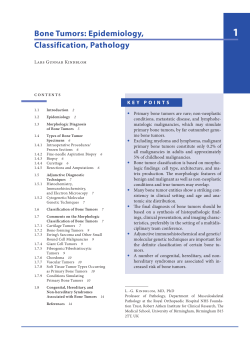 Bone Tumors: Epidemiology, Classification, Pathology