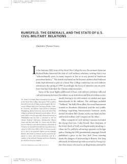 rumsfeld, the generals, and the state of us civil