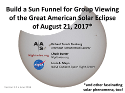 Build a Sun Funnel for Group Viewing of the Great