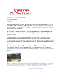 Contractors Leading Green by Example