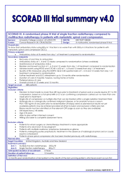 SCORAD III: A randomised phase III trial of single fraction