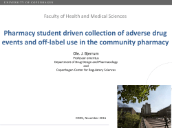 Dias nummer 1 - Department of Pharmacy – University of Copenhagen
