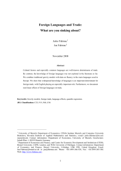 Foreign Languages and Trade: What are you sinking about?