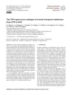 The XWS open access catalogue of extreme European