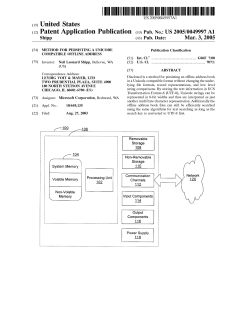 Method for persisting a unicode compatible offline address