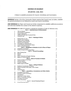 Council Procedure Bylaw