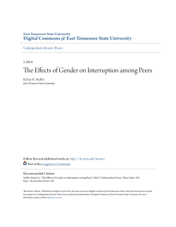 The Effects of Gender on Interruption among Peers