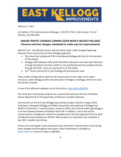 MAJOR TRAFFIC CHANGES COMING SOON NEAR K