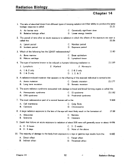 14 Radiation Biology - Medical Radiation Physics Services
