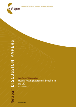 Means-testing retirement benefits in the UK: Is it efficient?