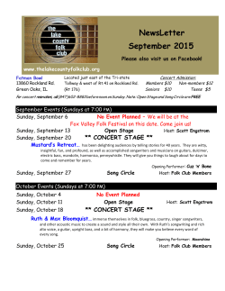 NewsLetter September 2015. - The Lake County Folk Club