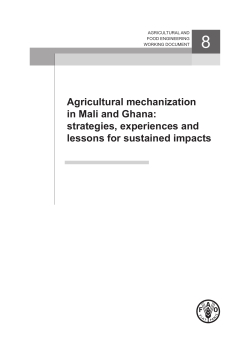 Agricultural mechanization in Mali and Ghana