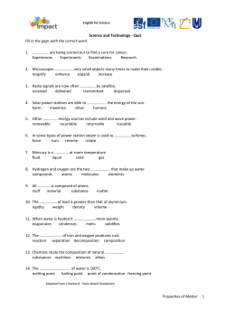 Properties of Matter 1 Science and Technology