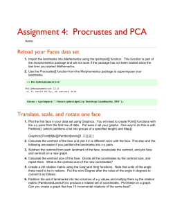 Assignment  4:    Procrustes  and  PCA