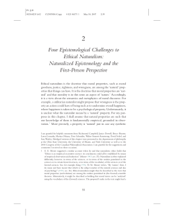 Morality in a Natural World - University of Colorado Boulder