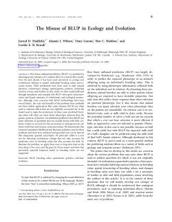 The Misuse of BLUP in Ecology and Evolution