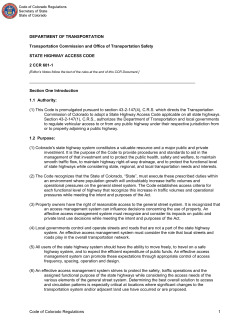 Code of Colorado Regulations - Colorado Secretary of State