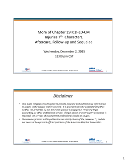 Disclaimer - AHA Central Office