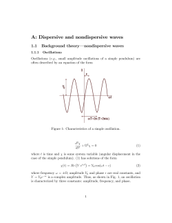 A: Dispersive and nondispersive waves
