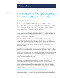 India`s ascent: Five opportunities for growth and