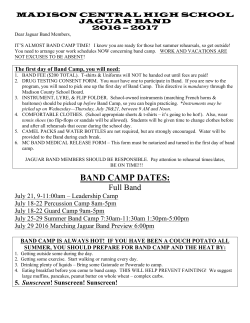 2016 MCHS Summer Letter