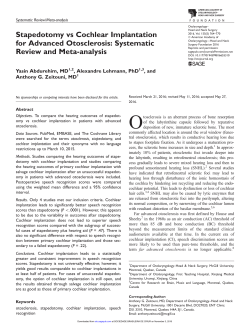 Stapedotomy vs Cochlear Implantation for Advanced