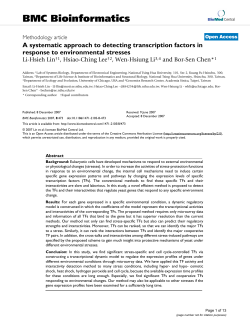 A systematic approach to detecting transcription factors in response