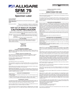 AG SFM 75 Spec Label - Rose Pest Solutions
