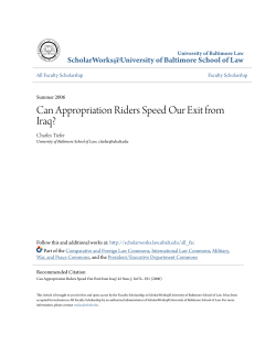 Can Appropriation Riders Speed Our Exit from Iraq?