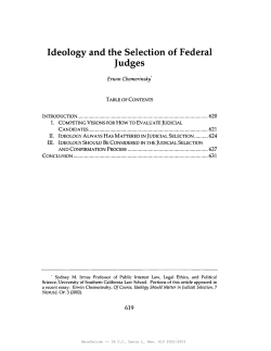 Ideology and the Selection of Federal Judges
