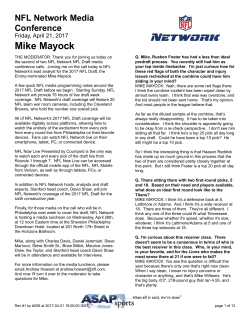 Mike Mayock - NFL Communications