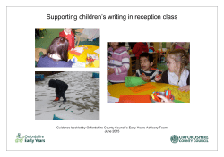 Supporting children`s writing in reception class