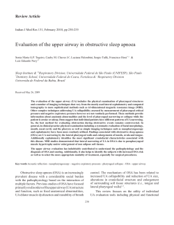 Evaluation of the upper airway in obstructive sleep apnoea