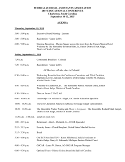 FEDERAL JUDICIAL ASSISTANTS ASSOCIATION 2015