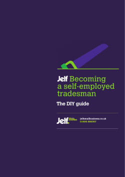 Becoming a self-employed tradesman