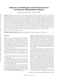 Influence of Stratification and Shoreline Erosion on Reservoir