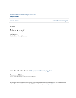 Mein Kampf - OpenSIUC - Southern Illinois University