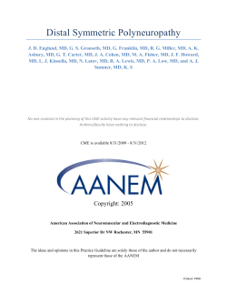 Dista al Sym mmetr ric Po olyneu uropat thy