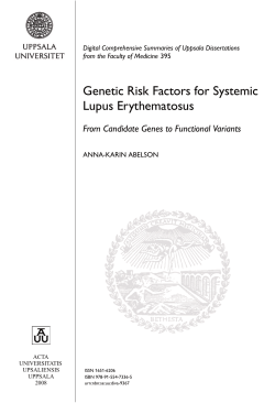 Genetic Risk Factors for Systemic Lupus Erythematosus