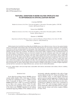 textural variations in morb sulfide droplets due to differences in
