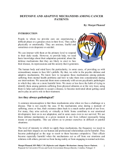 Defensive and adaptative mechanisms amoung