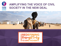 Amplifying the voice of civil society in the New Deal