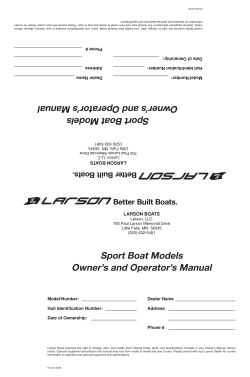 Larson Runabout owner`s manual