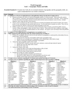 Geography Themes and Skills Essential Standard 1