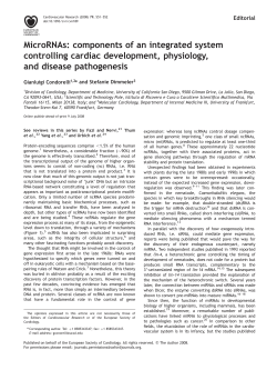 MicroRNAs - Cardiovascular Research