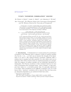 Yule`s ``nonsense correlation`` solved!